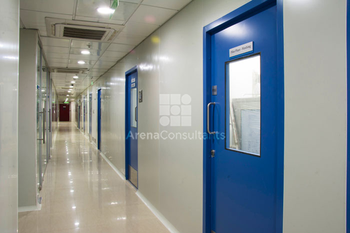 Cleanroom partitions Fabtech, vision panels, Apurva epoxy flooring